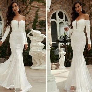 Elegant White Off-Shoulder Dress